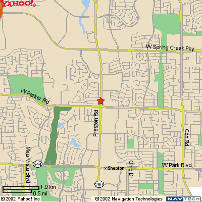 Map to Kirby's Steakhouse